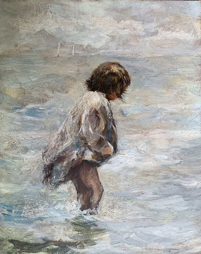 Fine Vintage Scottish School Oil on Board of a 