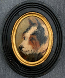 Antique Miniature Painting of a Terrier SOLD