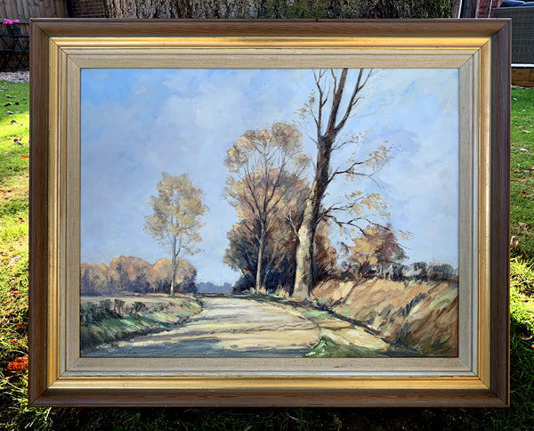 Large Vintage Oil on Board of an East Anglian Landscape by Stanley Orchart -Sold Out