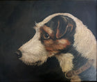 Vintage Oil on Board of a Wire Haired Fox Terrier SOLD