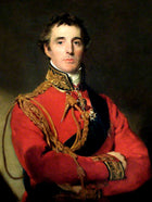 Gilt Frame Oil Painting Print on Canvas Board of The Duke of Wellington